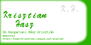 krisztian hasz business card